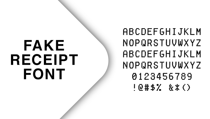 Fake Receipt Font