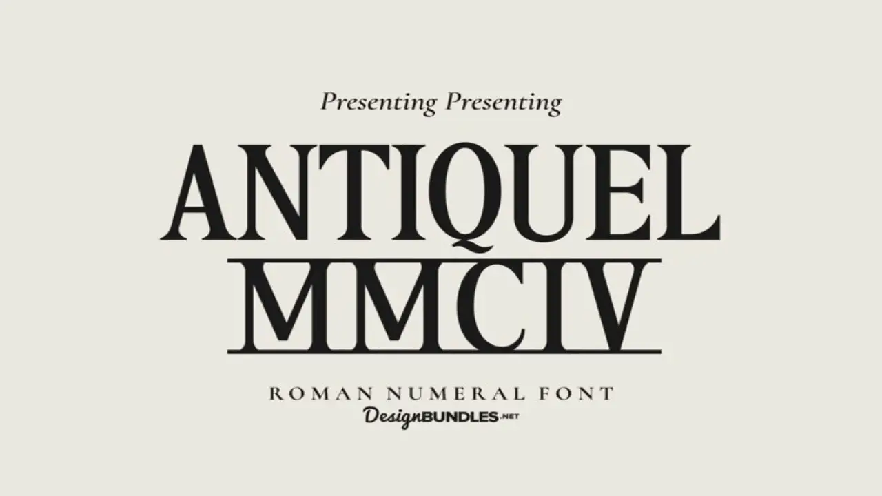 Fancy Roman Numeral Fonts Design Elements
