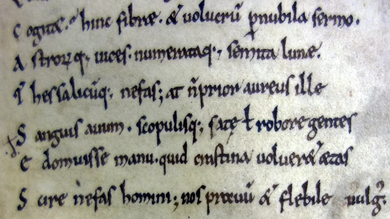Features Of A Medieval Handwriting Font