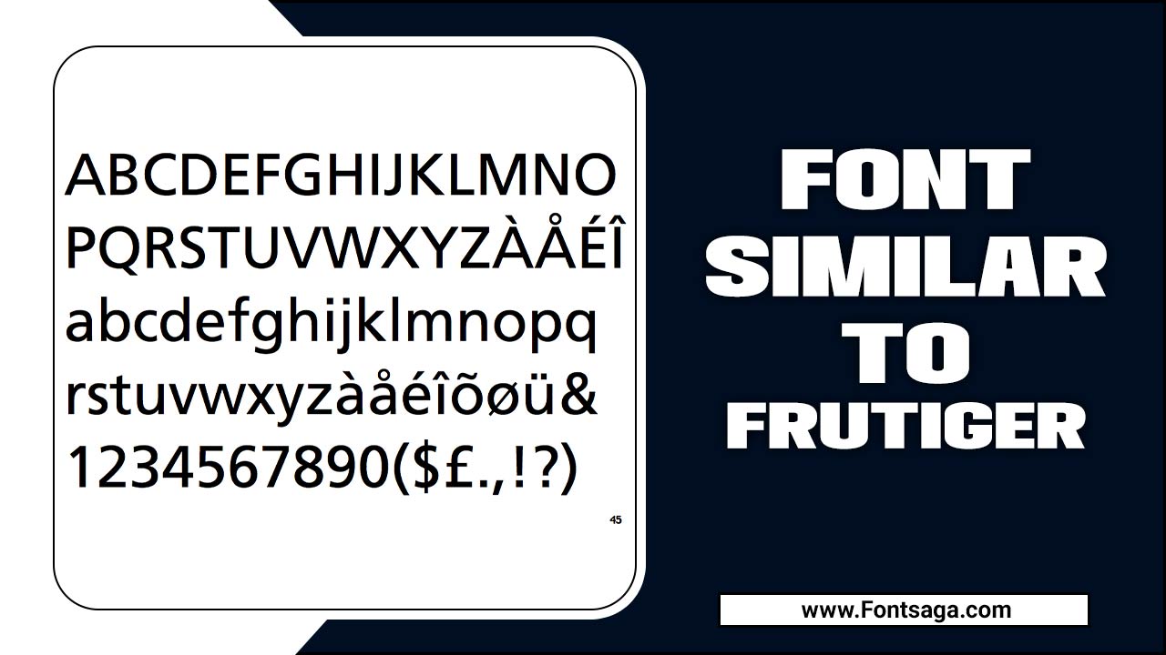 Font Similar to Frutiger
