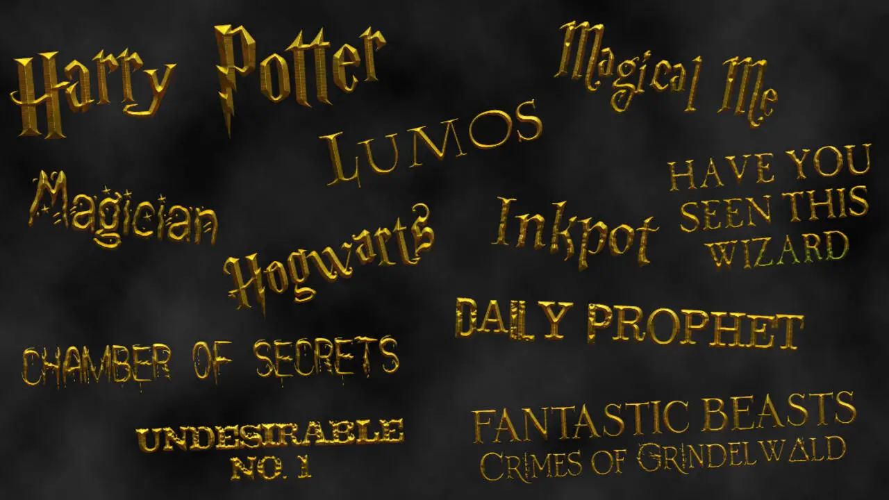 Fonts - Harry Potter Fan Zone