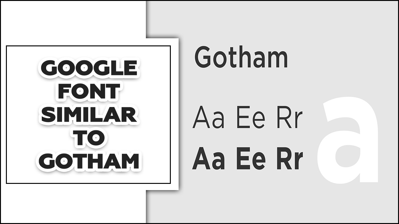 Google Font Similar To Gotham