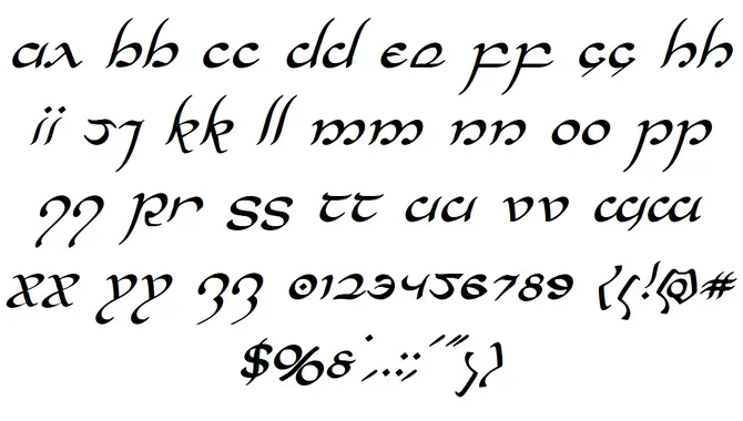 Elvish Script Font: Mystical Elegance