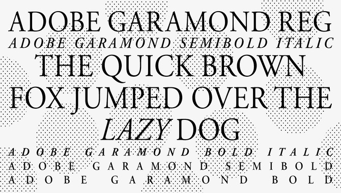 How Easy Is The Adobe Garamond Font To Read