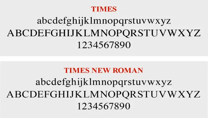 How Is The Times Roman Numeral Font Used