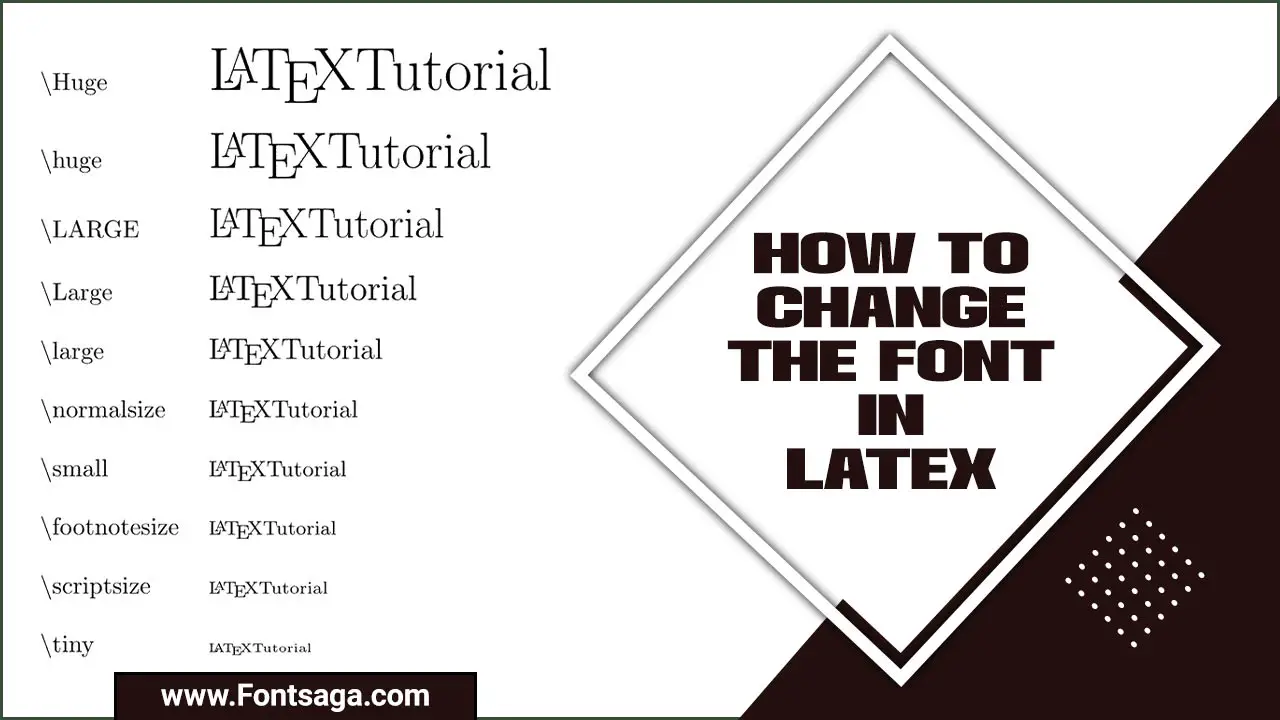 How To Change The Font In Latex