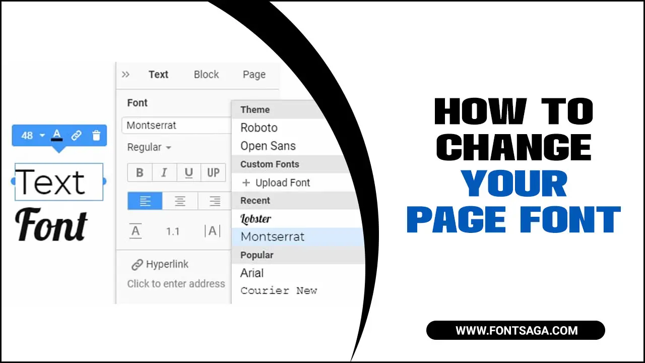 How To Change Your Page Font