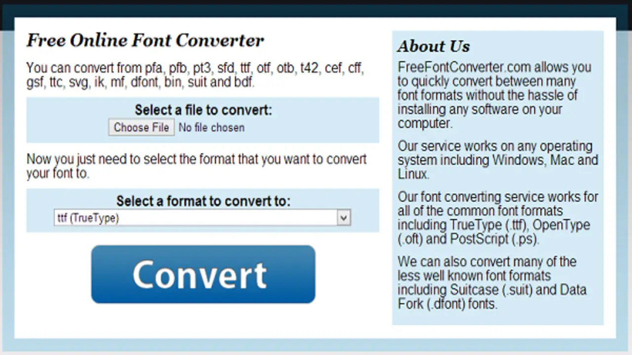 How To Convert TTC Font Files To TTF Format Online