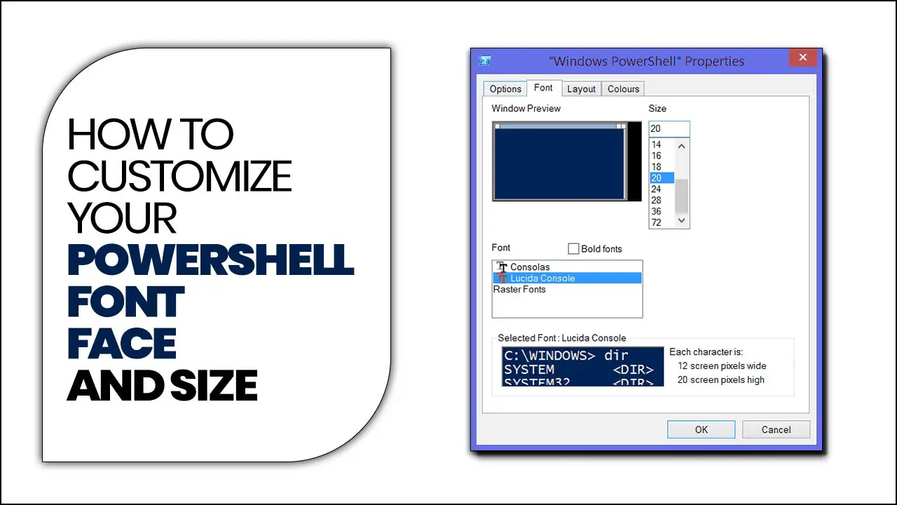 How To Customize Your Powershell Font Face And Size