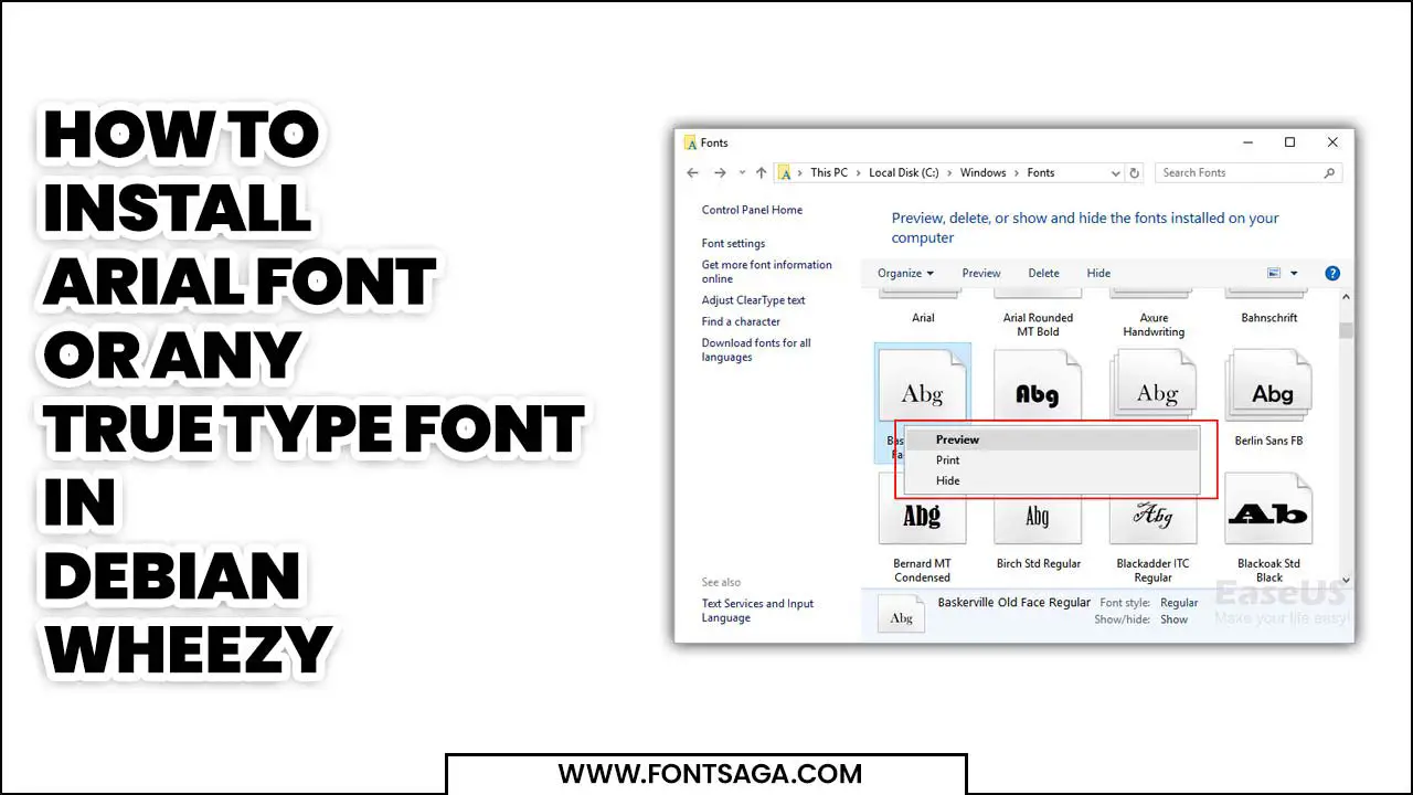 How To Install Arial Font Or Any True Type Font In Debian Wheezy