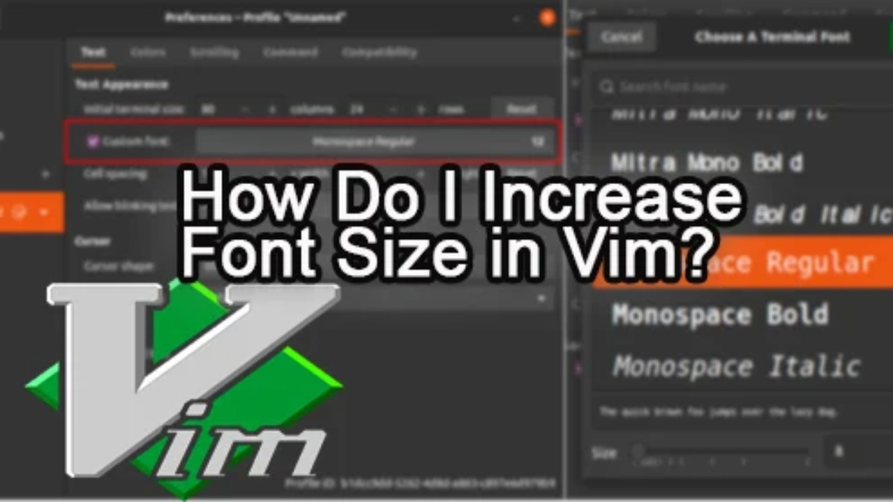 How To Make The Vim Font Size Larger Permanently