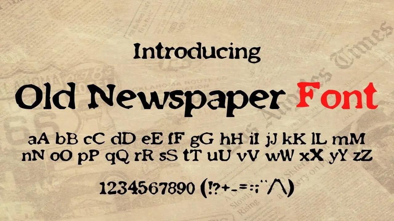 How To Use Old Newspaper-Types Fonts For Content Creation