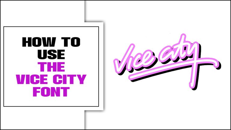 How To Use The Vice City Font