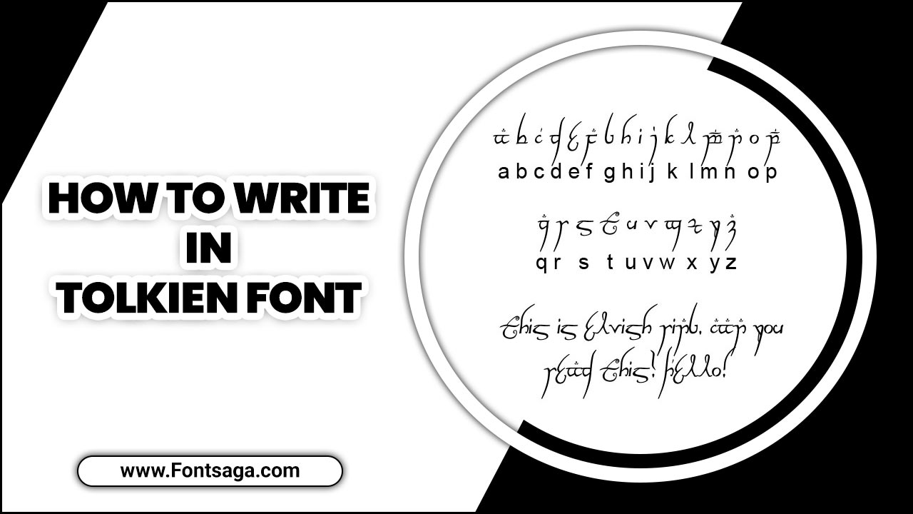 How To Write In Tolkien Font