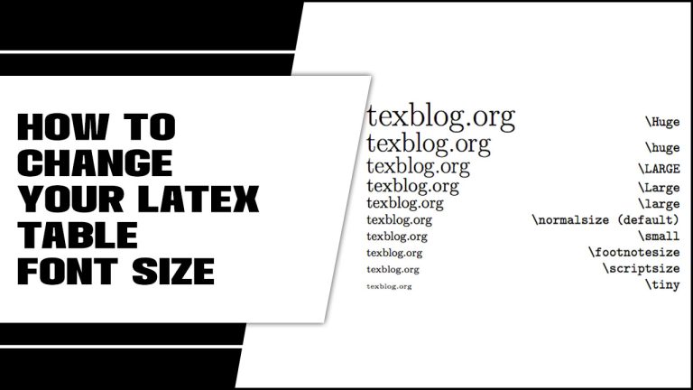 Latex Table Font Size