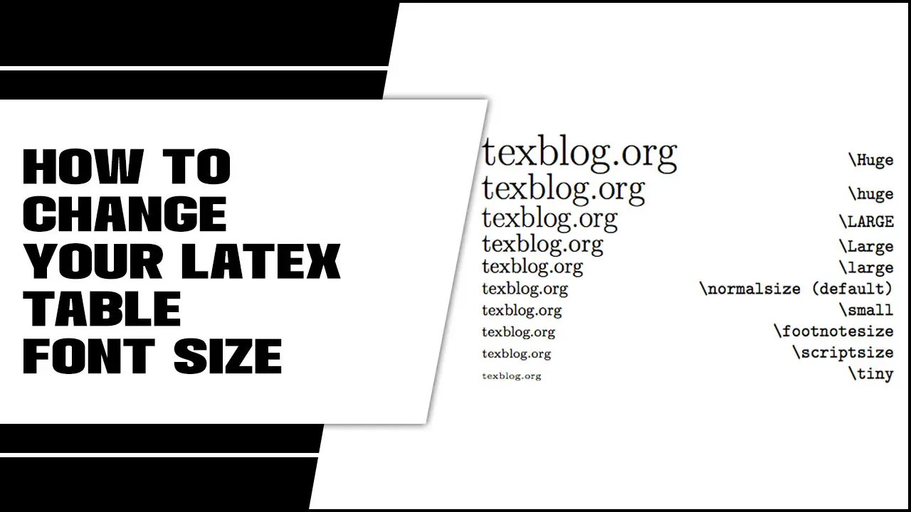Latex Table Font Size