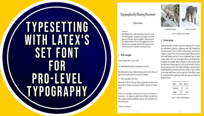 Latex's Set Font