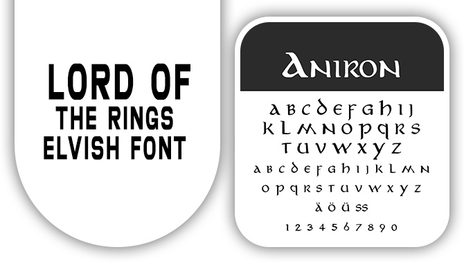 Lord Of The Rings Elvish Font