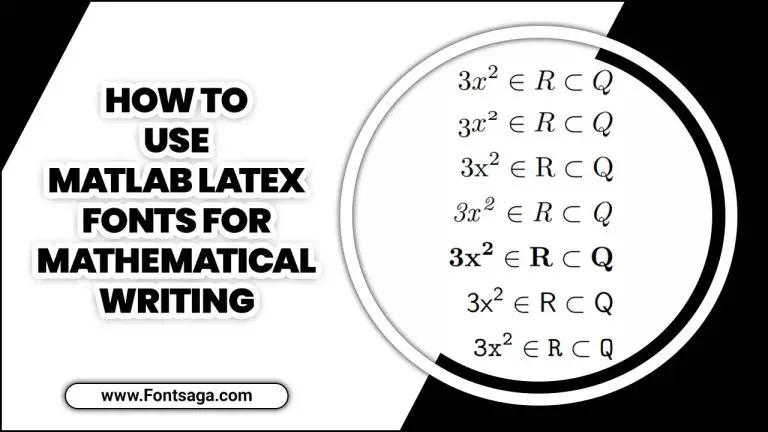 MATLAB Latex Font