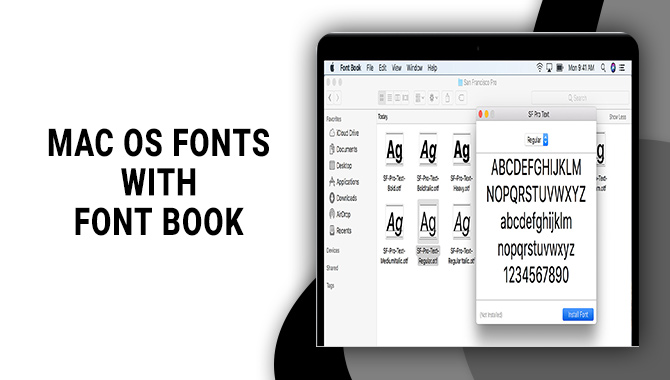 Mac OS Fonts With Font Book