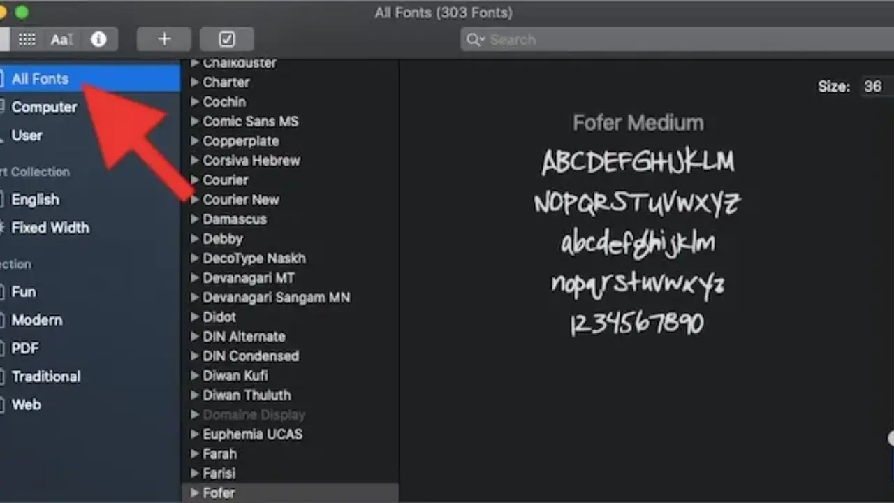 Open Font Book And Locate The Font You Want To Add