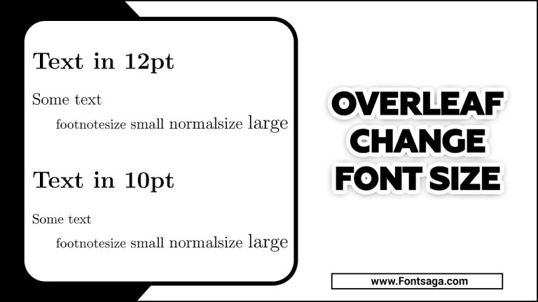 All About of Overleaf Change Font Size