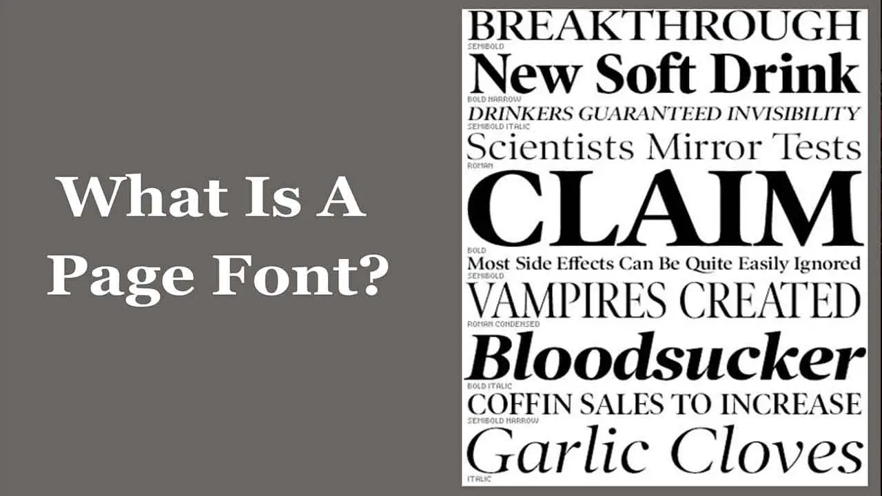 What Is A Page Font