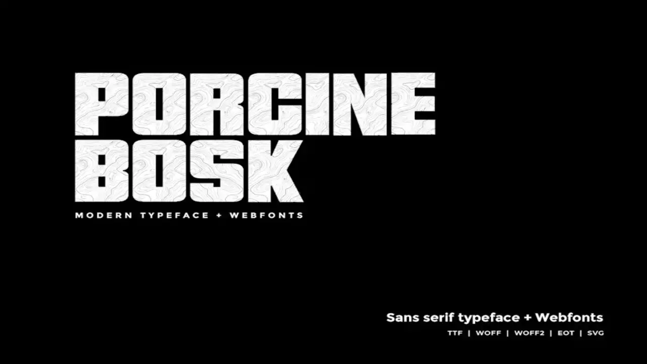 Porcine Modern Typeface + Webfont
