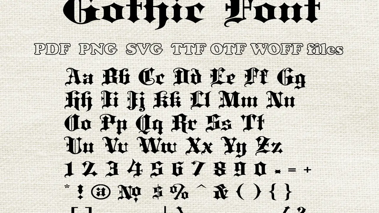 Research Different Gothic Fonts
