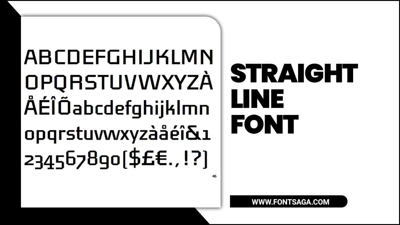 Straight Line Font