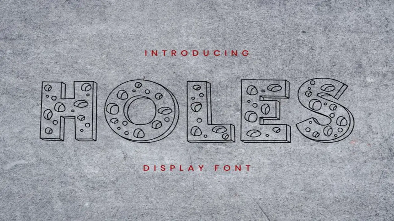 The Font With Holes And Its Use For Creative Projects