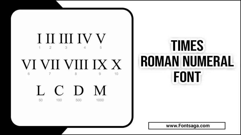 Times Roman Numeral Font - Timeless Elegance