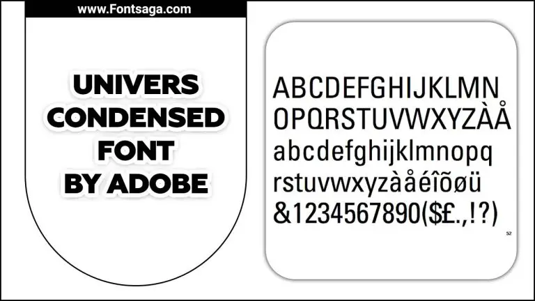 Univers Condensed Font By Adobe