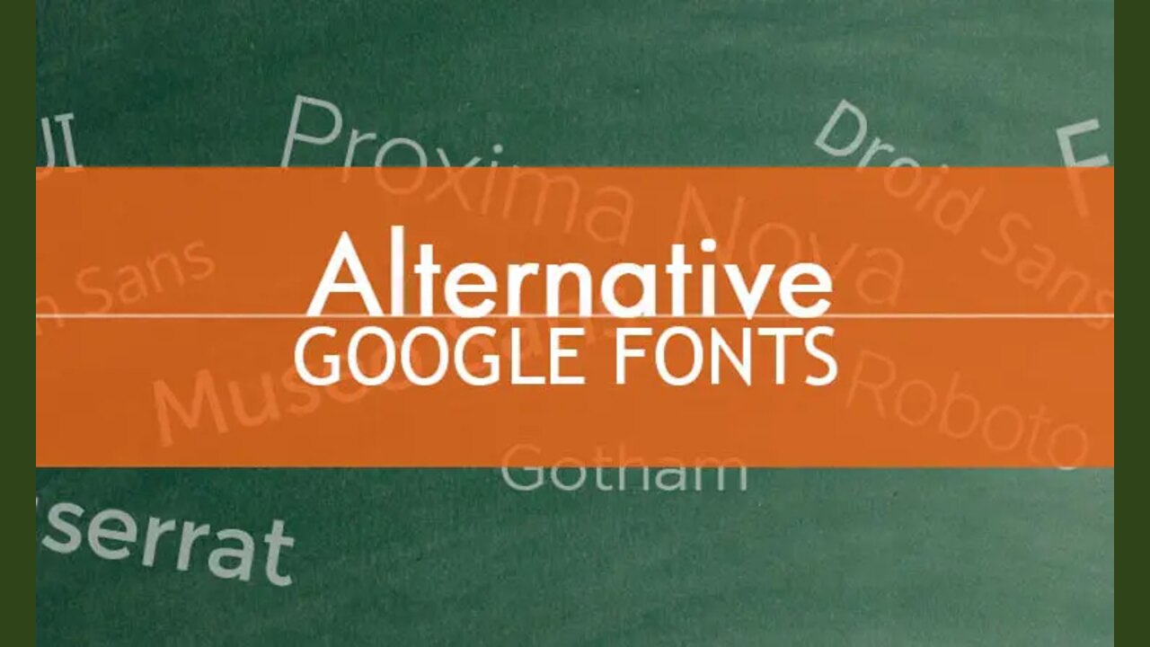 What Is A Google Font Similar To Gotham