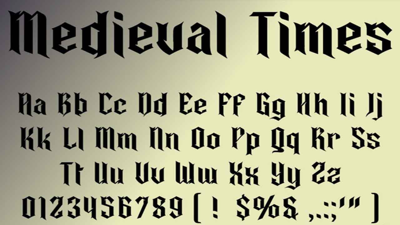 What Is A Medieval Font