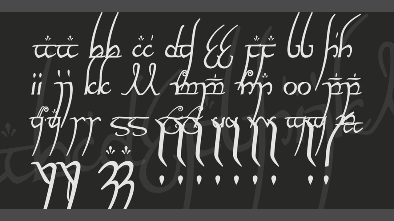 What Is An Elvish Script Font