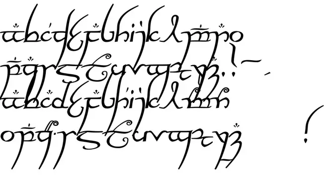 What Is An Elvish Script Font
