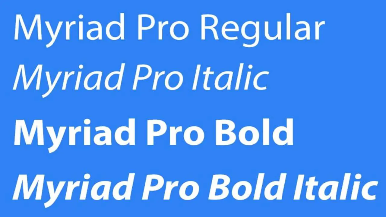 What Is Myriad Pro Font