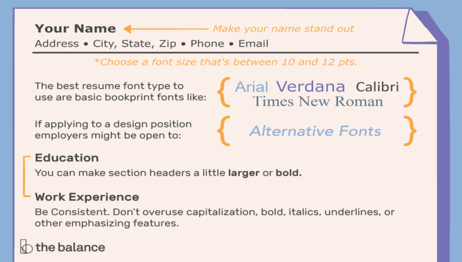 What Is The Best Font Size For A Resume