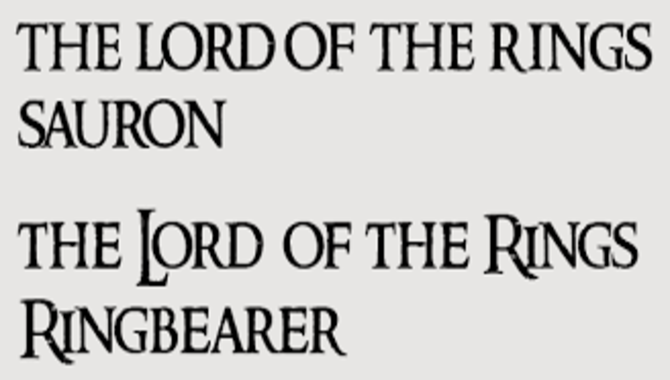 What Is The Name Of The Elvish Font Used In The Lord Of The Rings Movies