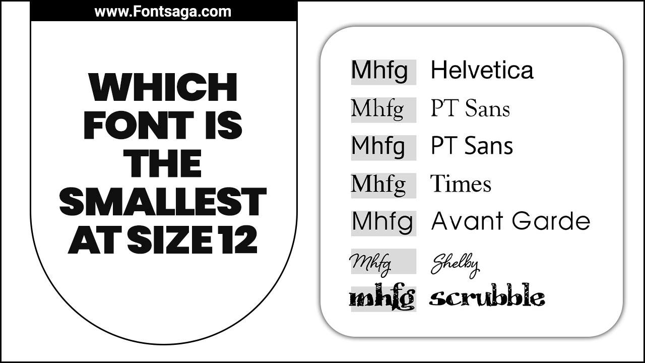 Which font Is The Smallest At Size 12
