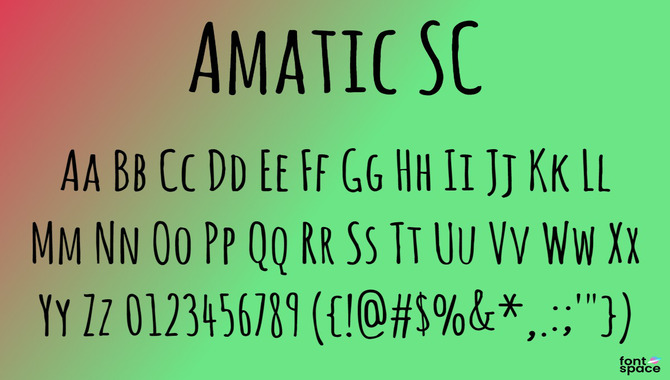 Amatic Sc Font Family