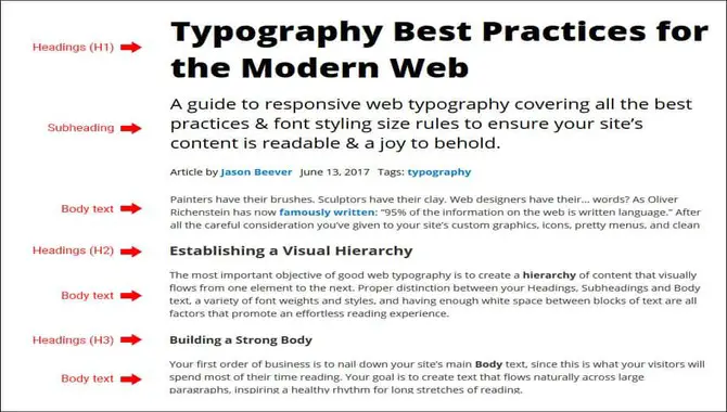 Best Practices For Web Typography