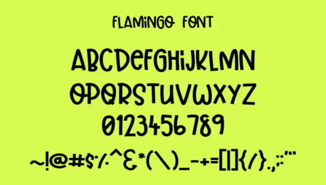 Cost Of Flamingo Font