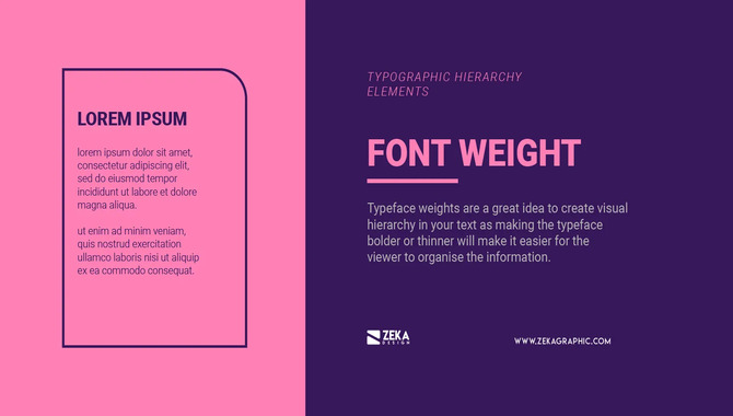 Create A Hierarchy With Font Size And Weight