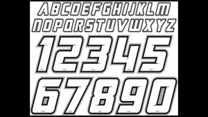 Motocross Number Font - Unleash Your Racing Style!