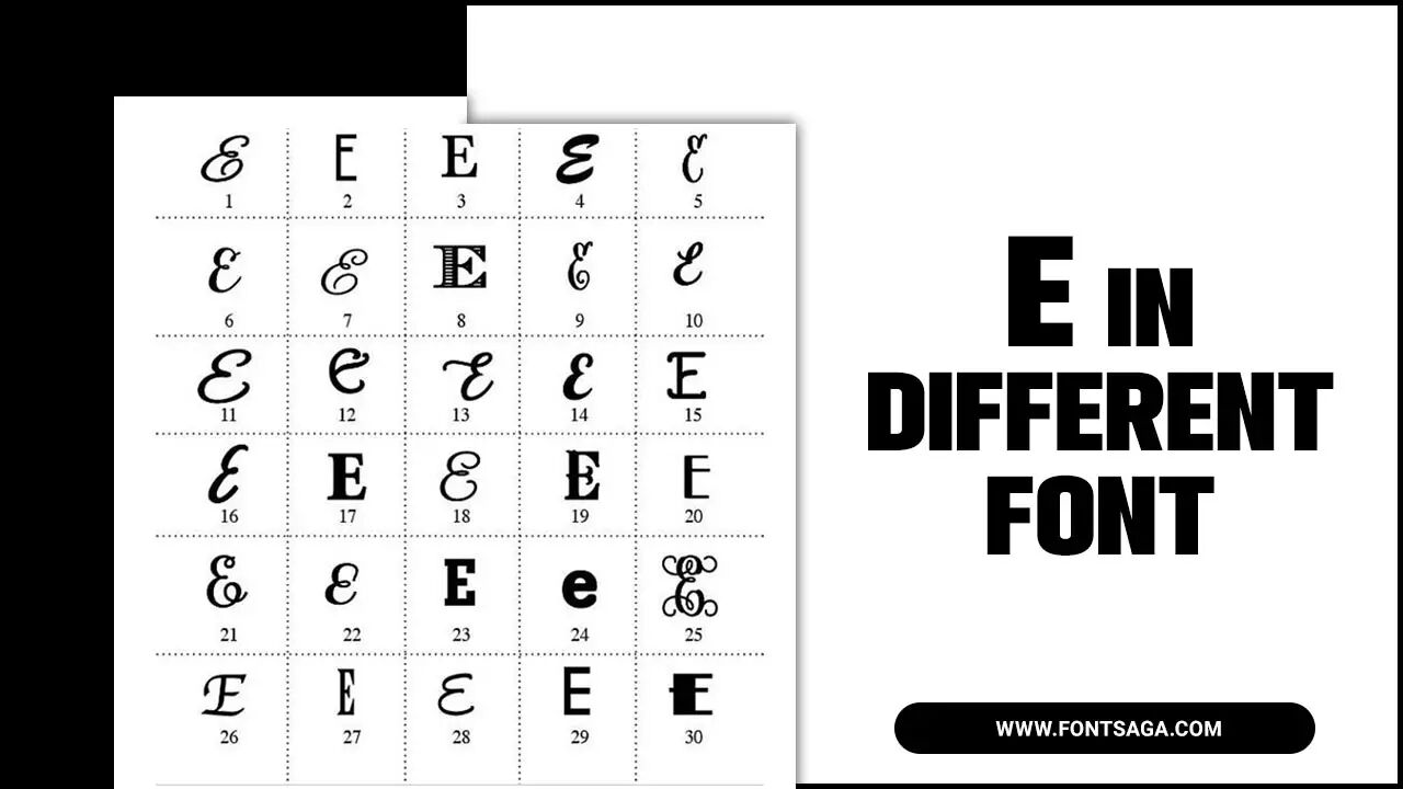 E In Different Font