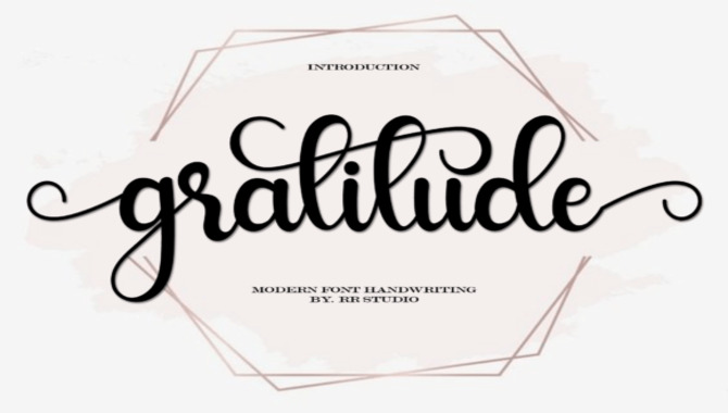 Exploring Gratitude Font Features