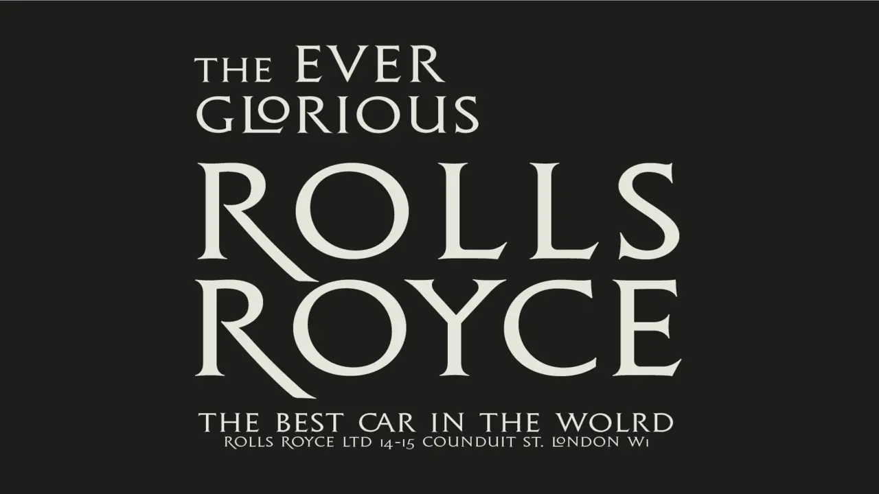 Features Of Rolls Royce Font
