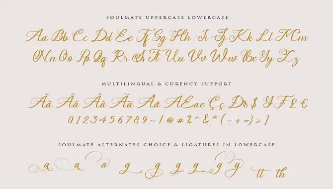 Features Of Soulmate Font